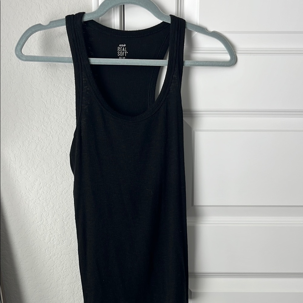 Aerie Black Fitted Tank Top